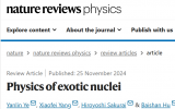 北京大学物理学院、核物理与核技术国家重点实验室在《自然综述·物理》发表不稳定原子核研究领域综述论文